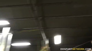 Busty blonde Christie Stevens gets anal from big black cocks